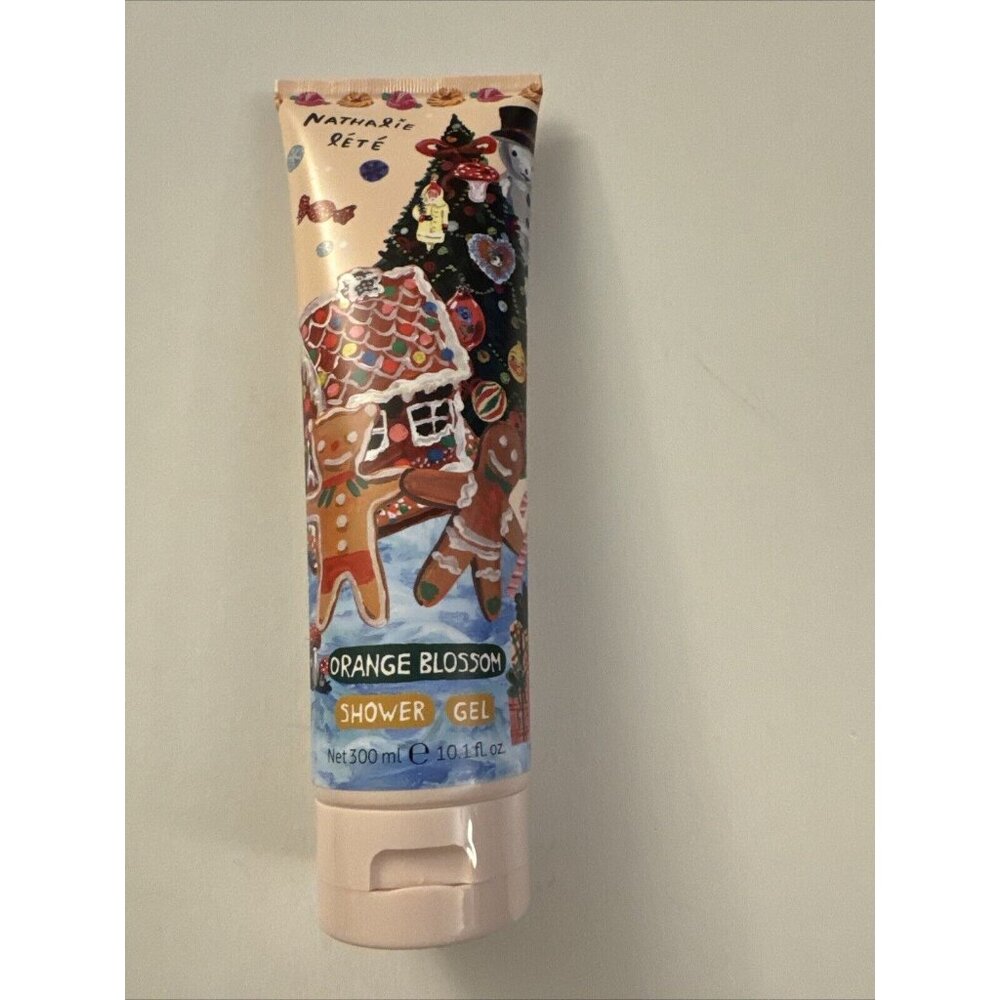 New Nathalie Lete Orange Blossom Shower Gel 10.1 Oz Cream Gingerbread House D37